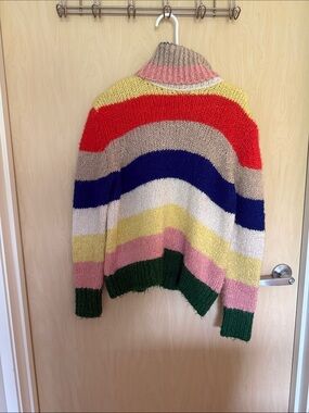 Multicolor Striped Cozy Knit Sweater - Women